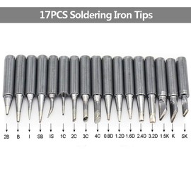 Bestgle 17pcs 900M-T Soldering Iron Tips for Hakko, Radio Shack, TENMA, ATTEN, Quick, Aoyue, Yihua Solder Station