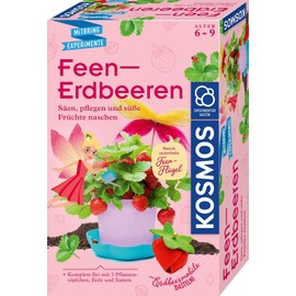 Kosmos KOSMOS 657819 Feen-Erdbeeren Experimentierset für Kinder, Mädchen ab 6 Jahren, Planzset für Kinder, Experimentier-Set für Kinder