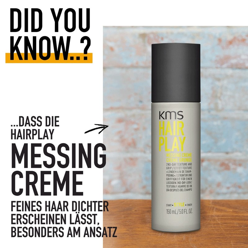 KMS HAIRPLAY Brass Cream for "2nd Day Look" and Grip,