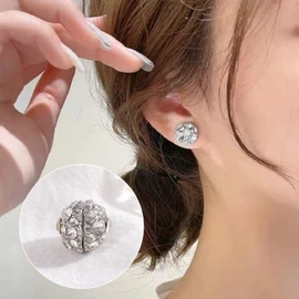 Lymphatic Earrings for Women Lymphatic Drainage Earrings Rhinestone Flower Acupressure Stud Earrings for Women Lymphvity Therapy Germanium Earrings Jewelry Gift