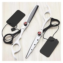 Hair Cutting Shears 6” inch Hairdressing Scissors, Hair Thinning Scissors, Thinning Scissors, Barber Scissors, Hairdresser Scissors for Men Women/Salon/Home/Stylist (Color : Set, Size : W)