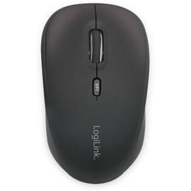 LogiLink ID0193 - Ergonomische Funk-Maus, 2.4 GHz, 1600 DPI, Schwarz