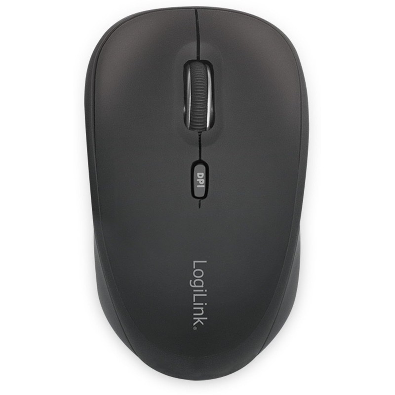 LogiLink ID0193 - Ergonomische Funk-Maus, 2.4 GHz, 1600 DPI, Schwarz