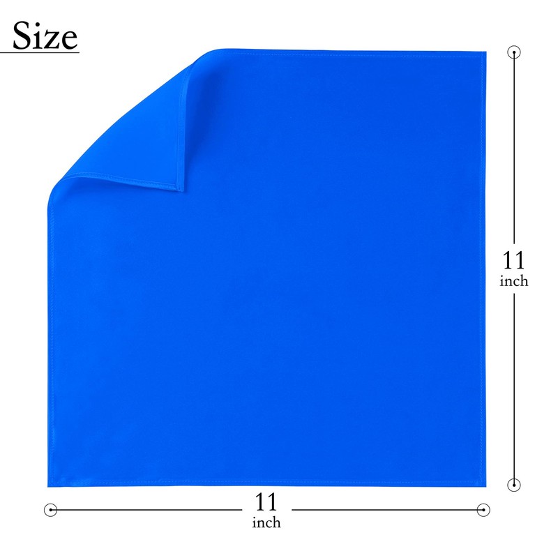 MANSPHIL Royal Blue Silk Pocket Squares for Men, Suit Handkerchief
