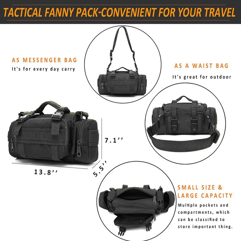 Molle Seat Back Organizer, Tactical Car Seat Organizer with Pouches,