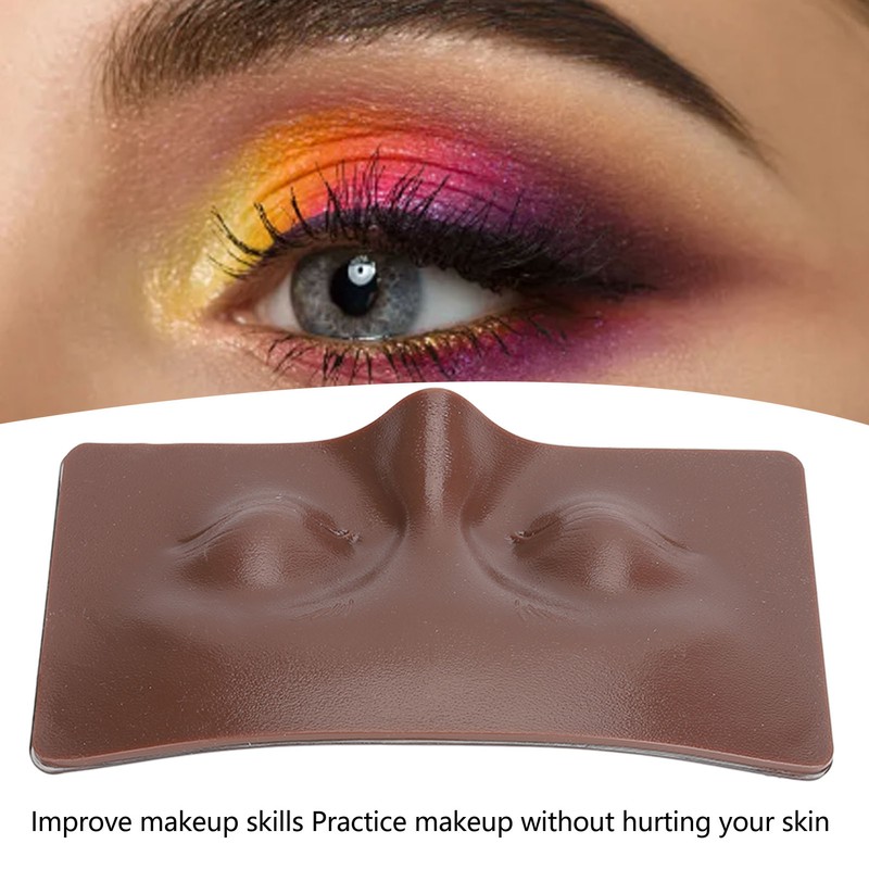 Eye Makeup Practice Board Closing Eyes Reusable Silicone Mannequin Face