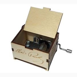 TheLaser'sEdge, Elvis Presley Mini Personalizable Music Box - Can't Help Falling in Love - Std