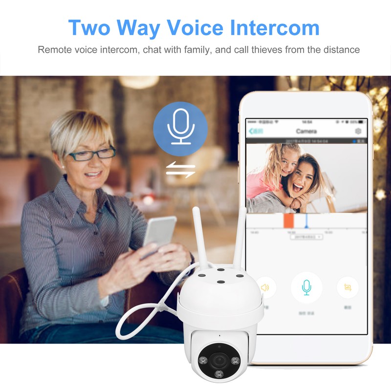Wireless Wifi Security Camera 3MP 2 Way Intercom Intelligent Tracking