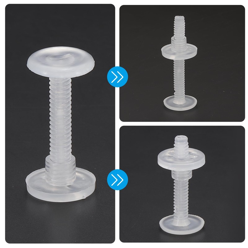 PATIKIL 40mm Chicago Screws, 20 Sets Plastic Chicago Screw Binding