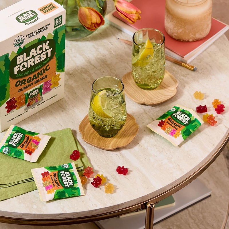 Black Forest USDA Organic Gummy Bears - 65 Pouches -
