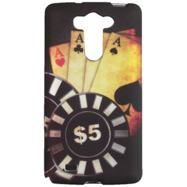 HRWireless Carcasa rígida de plástico para LG G Vista VS880 G Pro 2 Lite, Ace Poker
