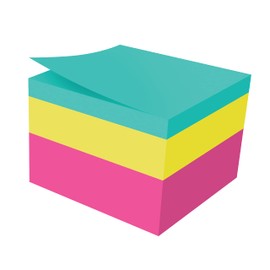 Post-it Notes Original Cube Assorted Neon, 1 7/8-Inch x 1 7/8-Inch (2051-FLT-SS)