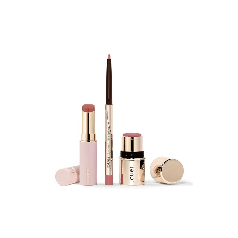 Jouer- Coleccin Bare Rose - Blush Stick, Cream Lip Liner,