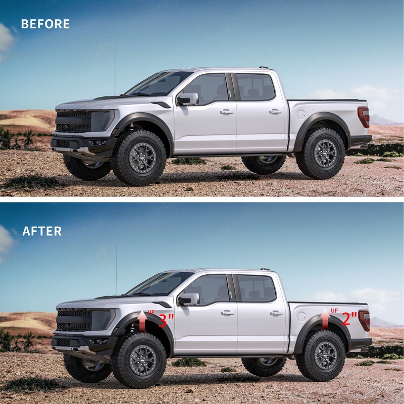 3" Front and 2" Rear Leveling Lift Kit for 1999-2006