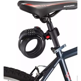 Schwinn SW78502A Steel Cable Combo Lock 5' x 12mm Resettable Combo w/ Light