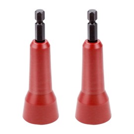 2 PCS Wire Nut Twister Tool with 1/4" Chuck Wire Nut Driver Wire Twisting Spinner Connector Socket Electrician Tools for Drill and Wire (Red, 2 PCS)