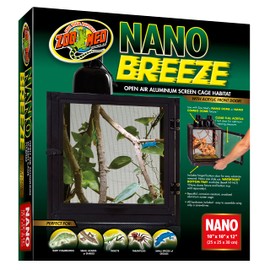 Zoo Med Labs Nano Breeze Alumuninum Screen Cage 10 x 10 x 12