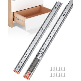 Chibery 16 Inch Side Mount Soft Close Drawer Slides, 6 Pairs Heavy-Duty Full Extension Kitchen Cabinet Drawer, Metal Ball Bearing Smooth Slow Quiet Self Closing Dresser Glides Runners, 100LB Capacity