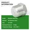 TAISHER 10 Pcs Stainless Steel Outer Hex Thread Socket Pipe