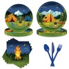 VENTASOL 68PCS Camping Party Cutlery |16 Guests, Including Paper Plates,