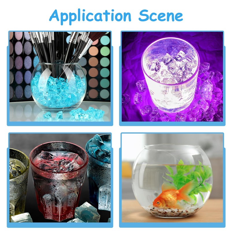 MECCANIXITY 2500pcs Fake Ice Rocks Acrylic Peach Crystals Gems Stones
