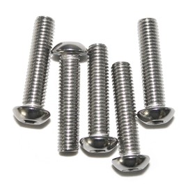 Pack of 25 M5 x 30 Screw Half Round Head with Hexagonal Inner Round and Pin ISO 7380-1 Similar to Stainless Steel A2-070, Blank