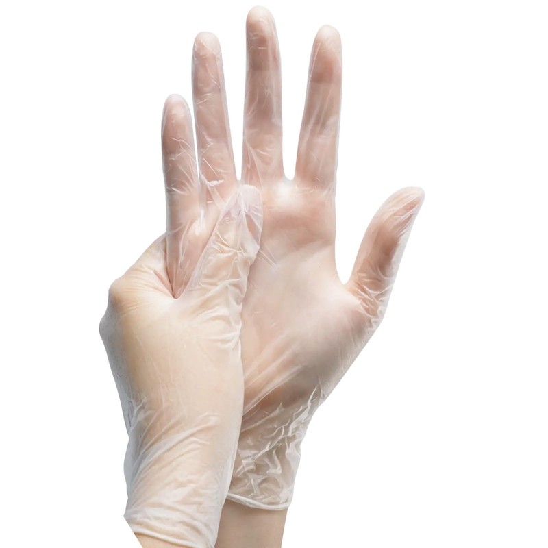 AMPRI Vinyl Gloves, White, Medium, Powder Free, Eco Plus: Buy