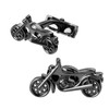 Motorcycle Gun Black Cufflinks for Men – Unique Motorbike Design,
