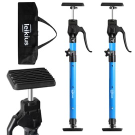 Leikius Aluminum Cabinet Jack Support Pole 2PC, 23.6-45.3 Inches Steel Telescopic Quick Rod Adjustable 3rd Hand Support System 200lbs Capacity for Installing Cabinets, Heavy Duty Cabinet Lift Jack