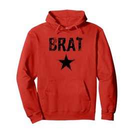Brat Vintage Grunge Style, Funny Item for a Brat Apparel Pullover Hoodie