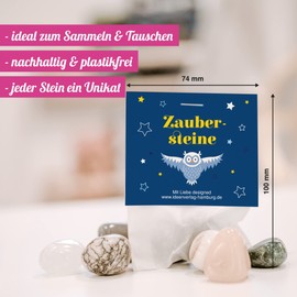 10 x "Magic Owl" Lucky Stones for Children / Lucky Charm Stone "Magic Stones" as Party Bag Children's Birthday Wizard Owls / Lucky Charm Children / Magic Owls Birthday Party Bag Children Lucky Charm