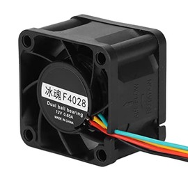 Ventilador para Caja de PC de 4 Pines, Ventilador de Enfriamiento de 16000 RPM de 40 Mm, Potente Ventilador para Caja de Computadora con Dos Rodamientos de Bolas, Ventilador de