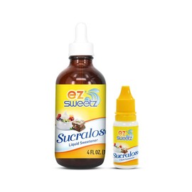 Concentrated Liquid Sucralose Sweetener, 4OZ/120mL Glass Bottle (2900 Servings) | One Travel Size Bottle 0.5OZ/15mL (360 Servings)