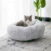BODISEINT Modern Soft Plush Round Pet Bed for Cats or