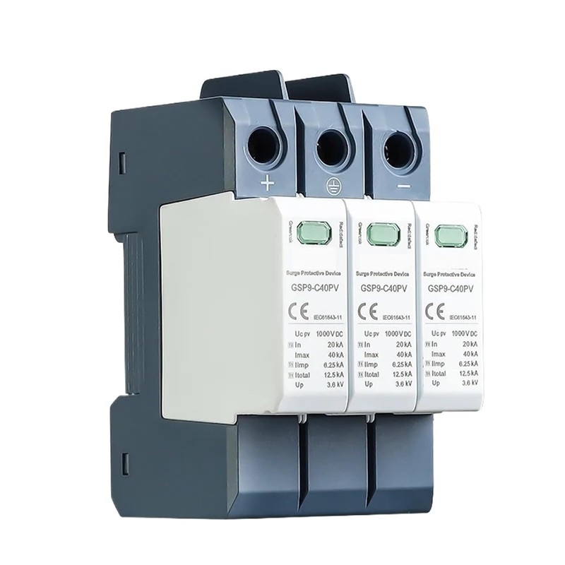 Protector contra sobretensiones doméstico GSP9 3P 1500VDC – 20‑40 kA