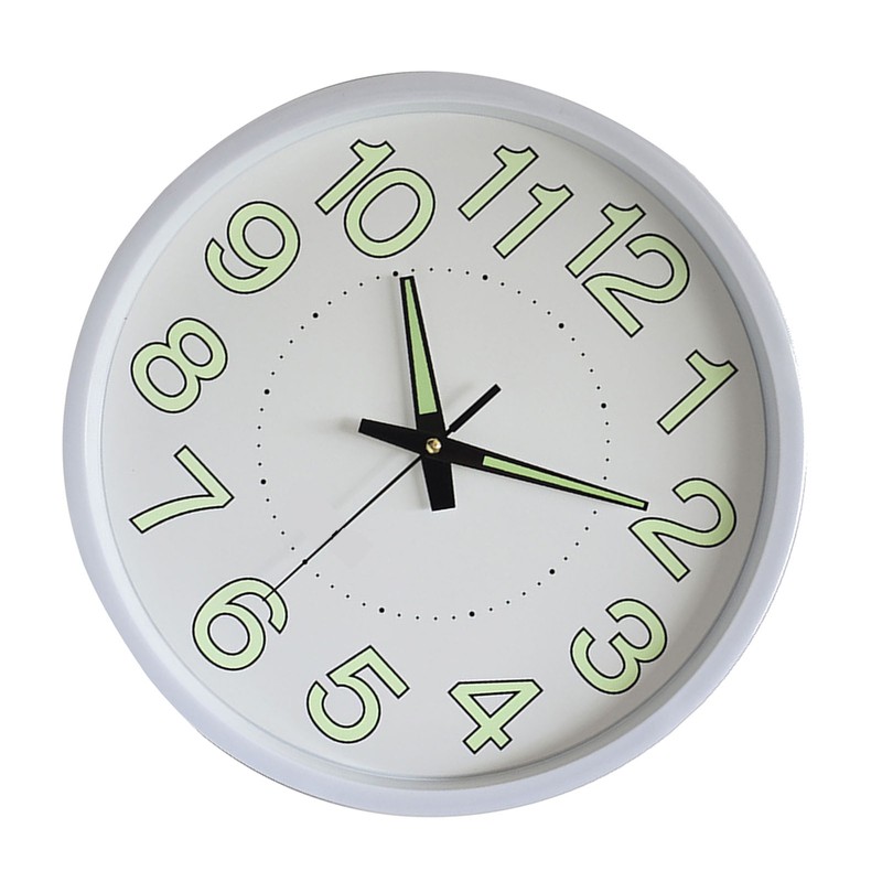 12 Inch Luminous Wall Clock Minimalist Round Quartz Clock for