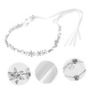 PACKOVE Elegant Pearl Crystal Floral Headband Bridal Hair Wreath for