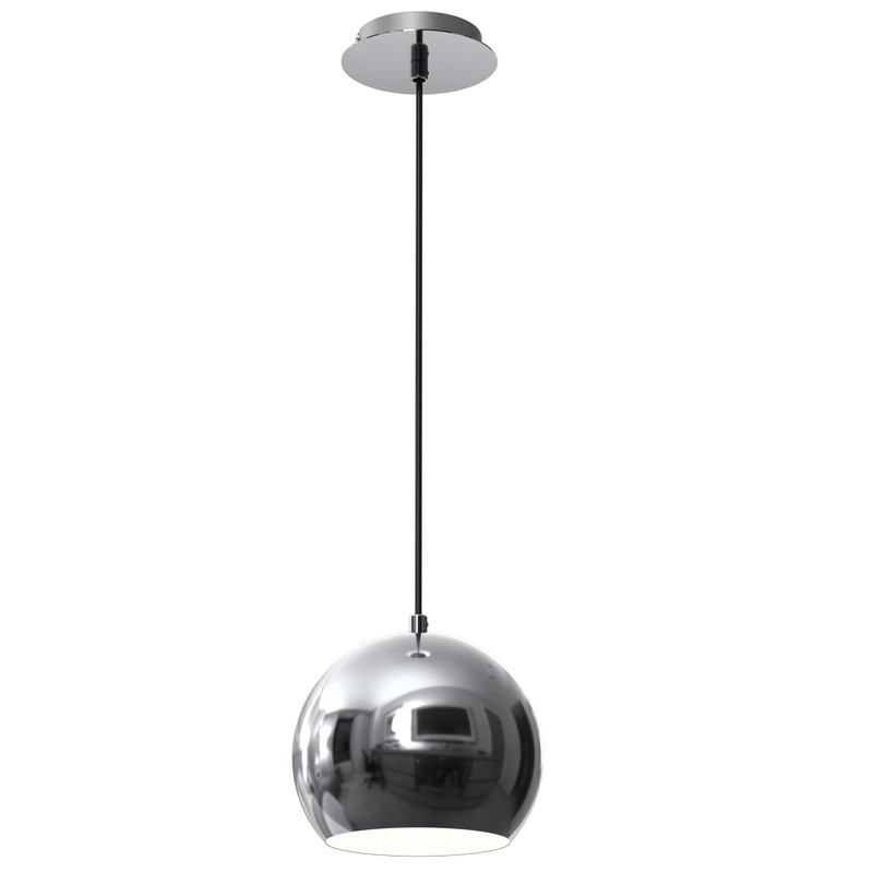 Licht-Erlebnisse Pendant Light Chrome-Plated Metal E27 Diameter 18 cm for