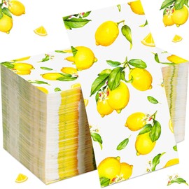 150 Pcs Disposable Guest Napkins 3 Ply Lemon Paper Napkins Summer Hand Towels for Bathroom Tropical Caspari Paper Towels Decorative Napkins for Summer Tea Party Baby Shower
