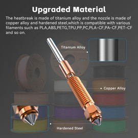 K1C Hotend Ceramic Heating Block Kit with Hardened Steel Integrated Quick Swap Nozzle Supports 300°C High Temperature Extruder Hot End Replacement Compatible with Creality K1C 3D Printer