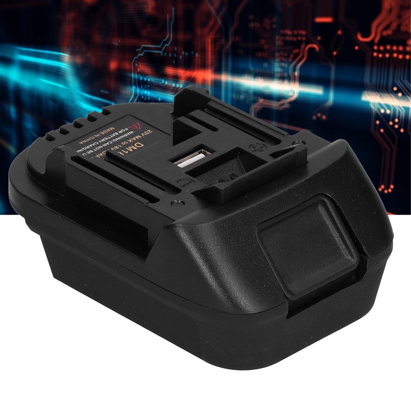 Lithium Battery Adapter Dock Power Connector with USB Charge Interface