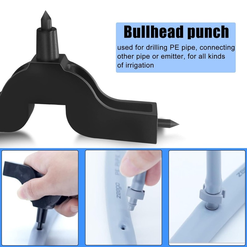 2-in-1 Drip Irrigation Tubing Hole Punch & Fitting Insertion Tool