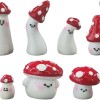 NoBrand 7PCS Mini Mushroom Car Rearview Mirror Accessories, Cute Mushroom