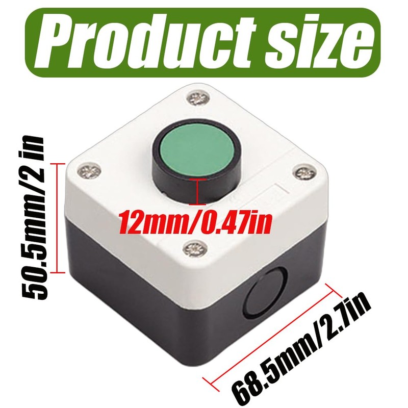 Push Button Switch Box, ABS Weatherproof Momentary Push Button Switch