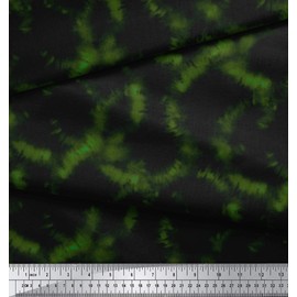 Soimoi Green polyester Crepe Fabric Rays Tie-Dye Print Sewing Fabric metre 52 Inch Wide