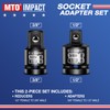 MTO 2-Piece Impact Socket Adapter and Reducer Set, 1/2" Female