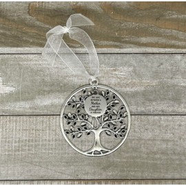 Mom Daughter, The Love Between A Mother and Daughter is Forever Tree of Life Christmas Ornament