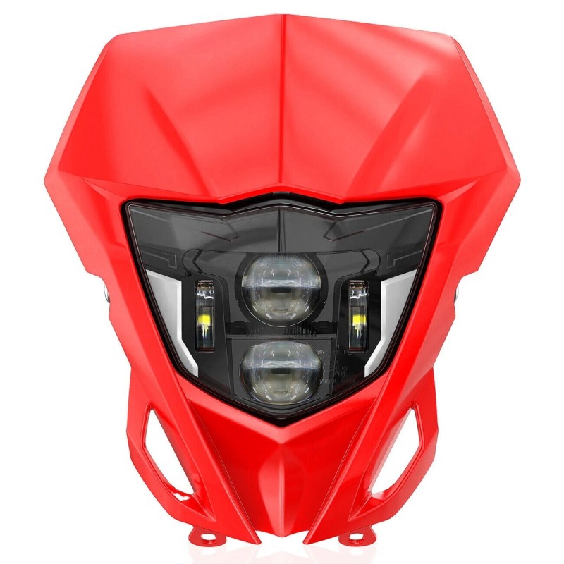 babolighting LED Headlight w/ Red Fairing For Honda CRF125F CRF150F