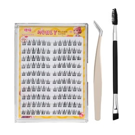 MYGLOAR DIY Cluster Eyelashes, 120 Pieces, Volume Eyelashes, Thickness 0.07, C-Curl, 9-13mm, Self-Fanning Eyelashes, Simple Fan Eyelashes, Volume Technology, Eyelash Extension (0.07mm-C-mix9-13)