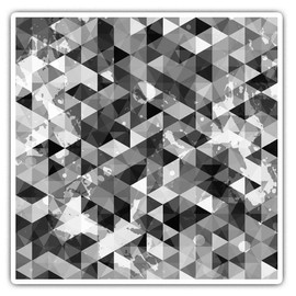 2 x Square 10cm Vinyl Stickers - Geometric Triangles Pattern Ski 36391